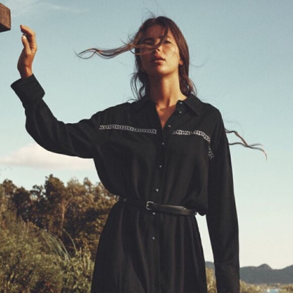 NWT Zara Studded Belted Mini Dress Sz XS - Picture 9 of 9